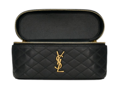 Saint Laurent Gaby Lambskin Vanity Bag Black