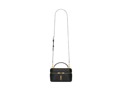 Saint Laurent Gaby Lambskin Vanity Bag Black