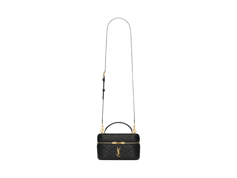 Saint Laurent Gaby Lambskin Vanity Bag Black