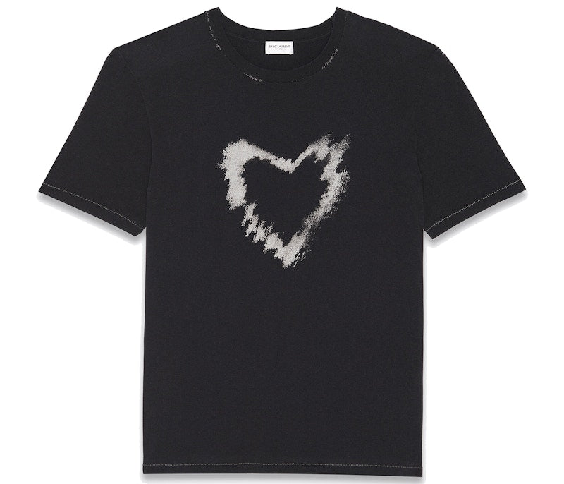 Saint Laurent Heart T-shirt Black