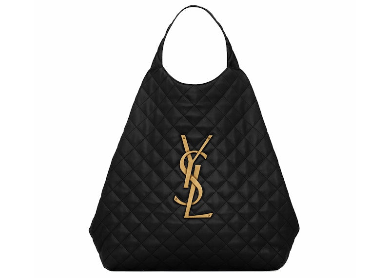 Saint Laurent Icare Maxi Shopping Bag Quilted Lambskin Black