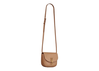 Saint Laurent Kaia Satchel Small In Smooth Vintage Leather Brown/Gold