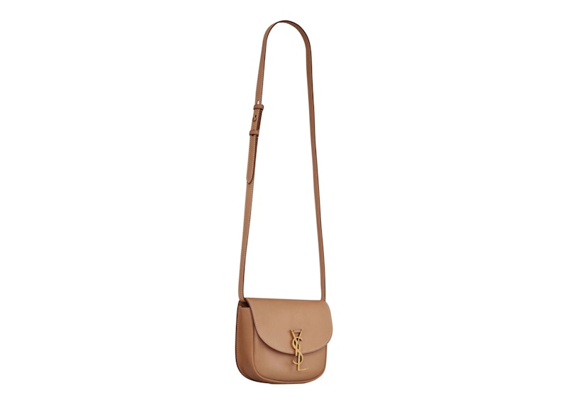Saint Laurent Kaia Satchel Small In Smooth Vintage Leather Brown/Gold