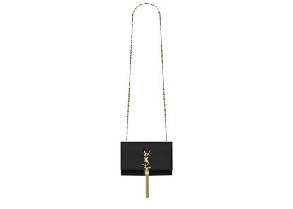 Saint Laurent Kate Bag Grain De Poudre Embossed Leather Gold-tone Small Black