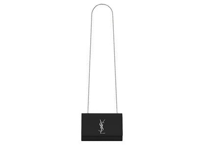 Saint Laurent Kate Chain Bag Small Grain De Poudre Embossed Black