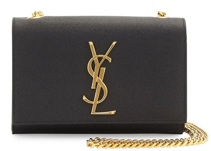 Saint Laurent Kate Crossbody YSL Pebbled Black