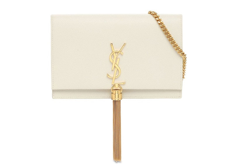 Saint Laurent Kate Shoulder Bag White