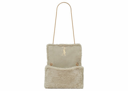 Saint Laurent Kate Supple/Reversible Suede Chain Bag Medium Clay