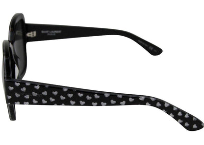 Saint Laurent Large Sunglasses Black/Silver Hearts (447690-1088-807363490)