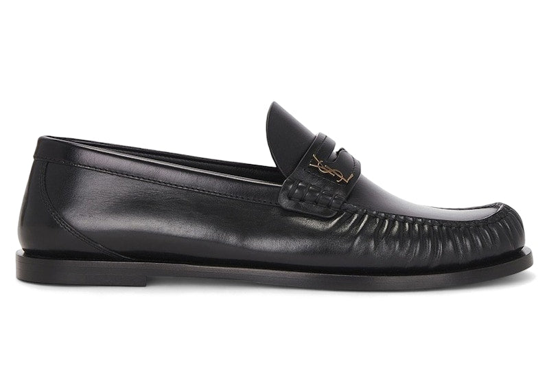 Saint Laurent Laurent Loafers Smooth Leather Black (Women's)