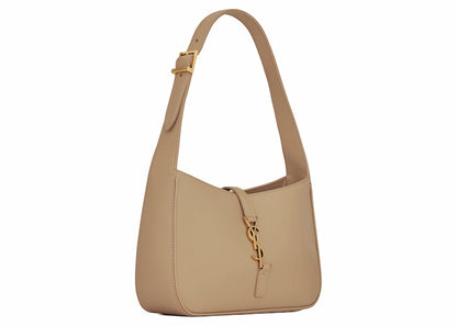 Saint Laurent Le 5 A 7 Hobo Bag In Smooth Leather Blossom Pink
