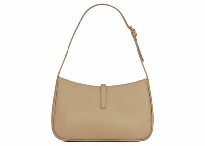 Saint Laurent Le 5 A 7 Hobo Bag In Smooth Leather Blossom Pink