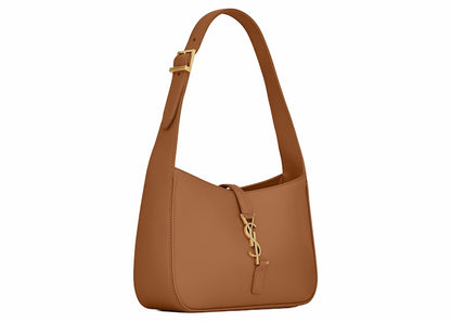 Saint Laurent Le 5 A 7 Hobo Bag In Smooth Leather Dune
