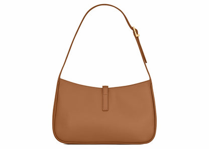 Saint Laurent Le 5 A 7 Hobo Bag In Smooth Leather Dune