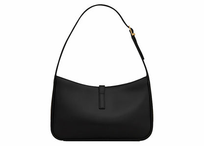 Saint Laurent Le 5 A 7 Hobo Bag In Smooth Leather Noir