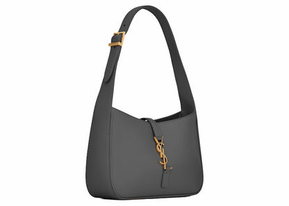 Saint Laurent Le 5 A 7 Hobo Bag In Smooth Leather Storm