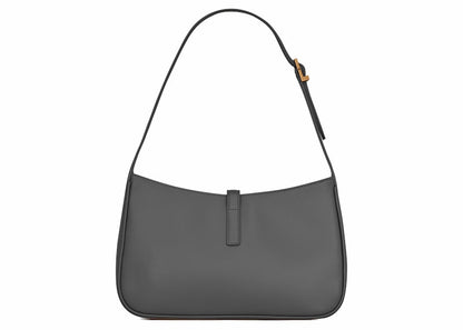 Saint Laurent Le 5 A 7 Hobo Bag In Smooth Leather Storm