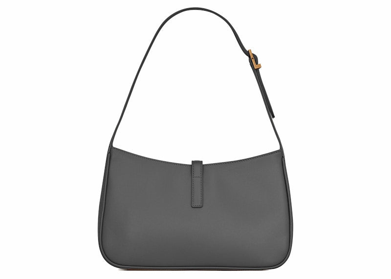 Saint Laurent Le 5 A 7 Hobo Bag In Smooth Leather Storm