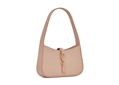 Saint Laurent Le 5 A 7 Mini Hobo Bag In Smooth Leather Rosy Sand
