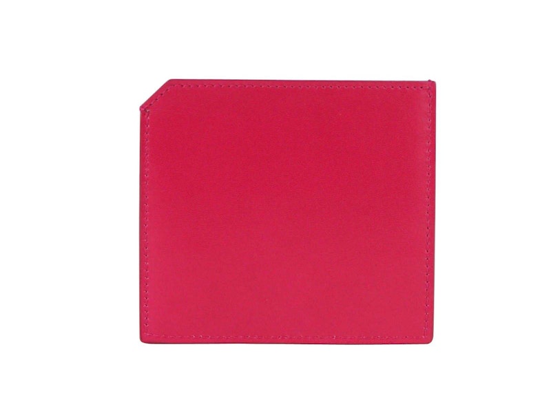 Saint Laurent Leather Card Holder Fuchsia