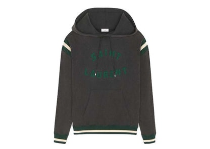 Saint Laurent Logo Hoodie Black/Green