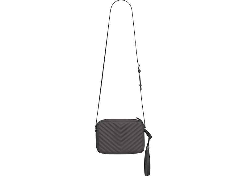 Saint Laurent Lou Camera Bag Small Quilted Leather Asphalt Grey