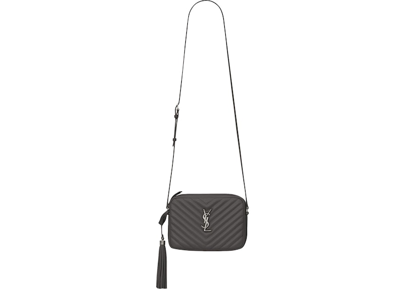 Saint Laurent Lou Camera Bag Small Quilted Leather Asphalt Grey