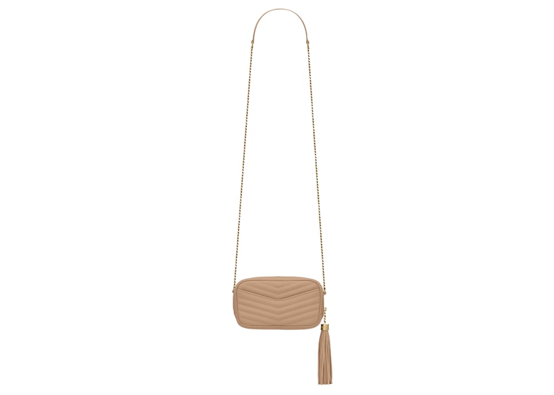 Saint Laurent Lou Crossbody Bag Mini Beige
