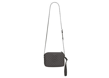 Saint Laurent Lou Crossbody Bag Quilted Black