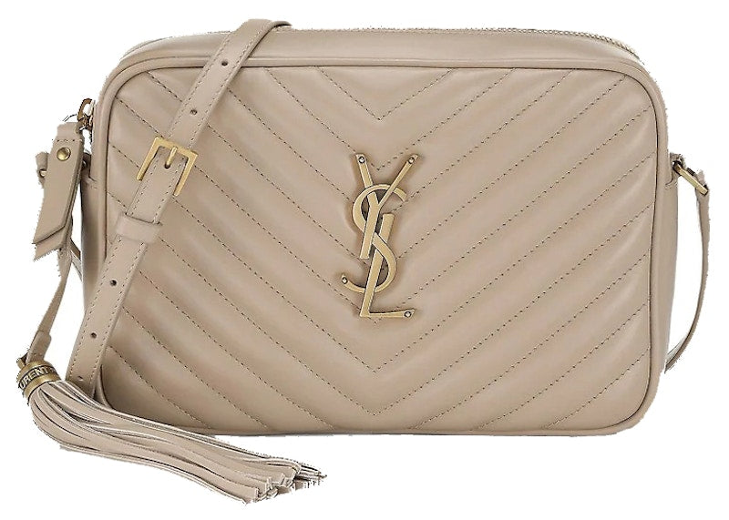 Saint Laurent Lou Crossbody Bag Small Monogram Beige