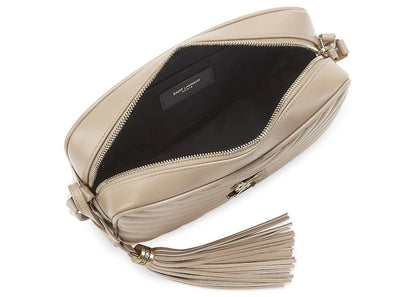 Saint Laurent Lou Crossbody Bag Small Monogram Beige