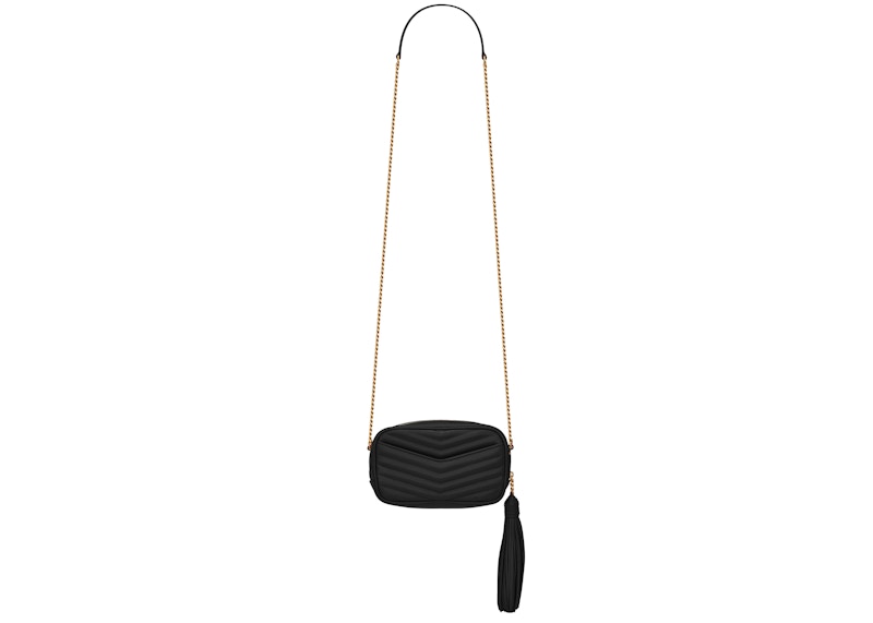 Saint Laurent Lou Matelasse Grain de Poudre Embossed Leather Mini Black