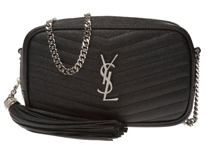 Saint Laurent Lou Shoulder Bag Matelasse Mini Black