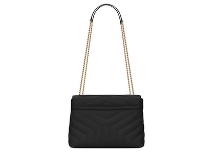 Saint Laurent Loulou Small Chain Bag Matelasse Y Black/Gold
