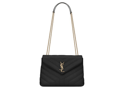 Saint Laurent Loulou Small Chain Bag Matelasse Y Black/Gold