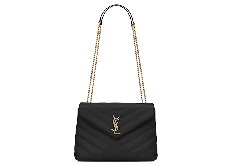 Saint Laurent Loulou Small Chain Bag Matelasse Y Black/Gold