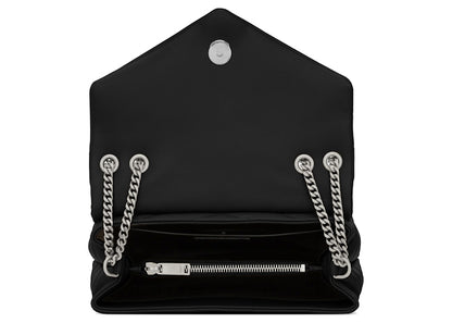Saint Laurent Loulou Small Chain Bag Matelasse Black/Silver