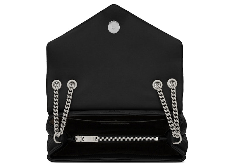 Saint Laurent Loulou Small Chain Bag Matelasse Black/Silver