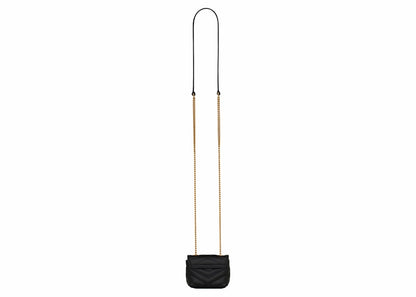 Saint Laurent Loulou AirPods Holder Micro Bag Black