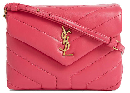 Saint Laurent Loulou Matelasse Y Leather Gold-tone Toy Freesia