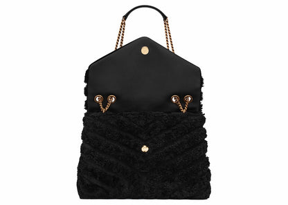 Saint Laurent Loulou Quilted Y Patchwork Chain Bag Noir