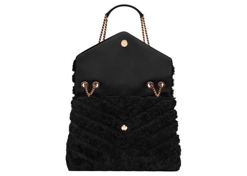 Saint Laurent Loulou Quilted Y Patchwork Chain Bag Noir