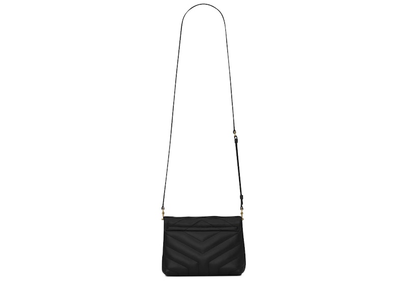 Saint Laurent Loulou Toy Bag Matelasse Leather Gold-tone Black