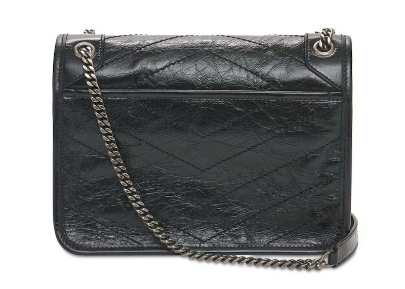 Saint Laurent Niki Baby Crinkled Vintage Black