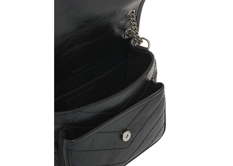 Saint Laurent Niki Baby Crinkled Vintage Black