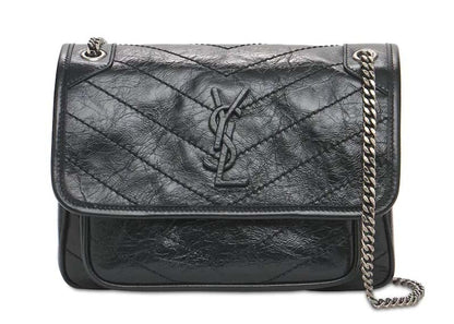 Saint Laurent Niki Baby Crinkled Vintage Black