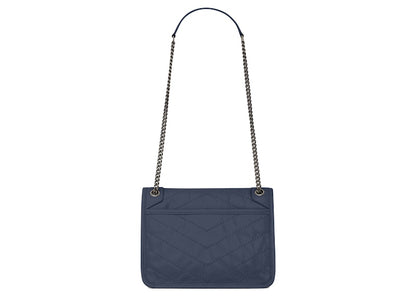 Saint Laurent Niki Baby Crinkled Vintage Navy