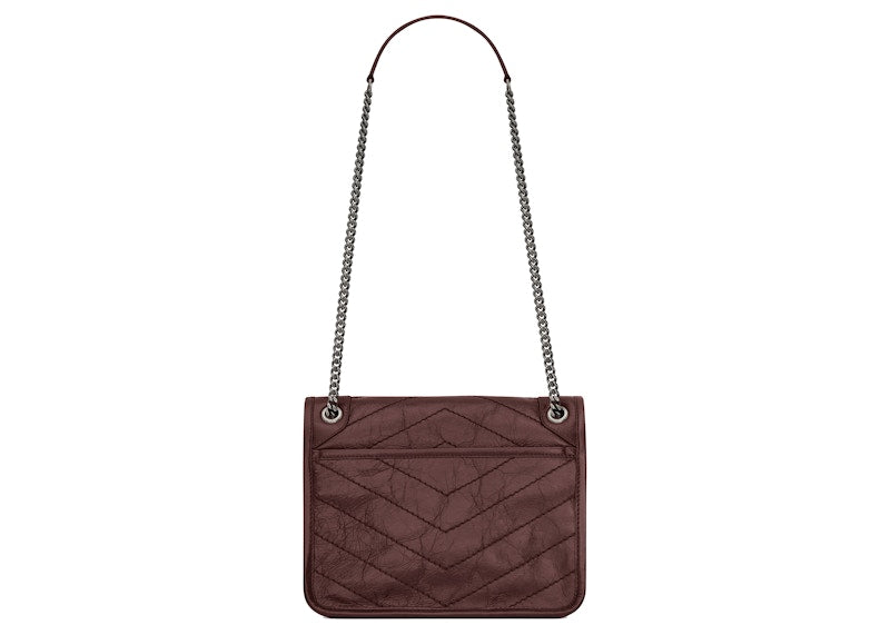 Saint Laurent Niki Baby Crinkled Vintage Rouge Legion