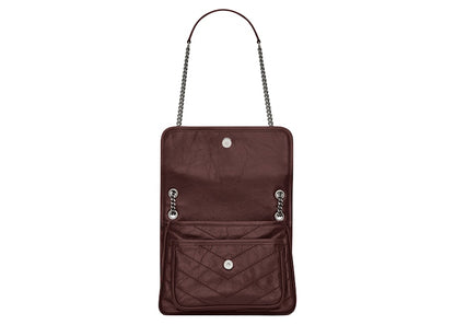 Saint Laurent Niki Baby Crinkled Vintage Rouge Legion