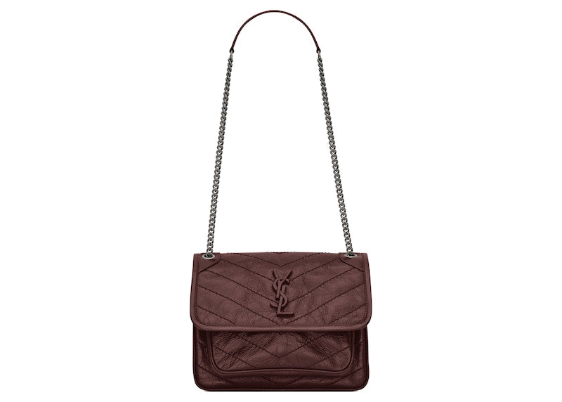 Saint Laurent Niki Baby Crinkled Vintage Rouge Legion